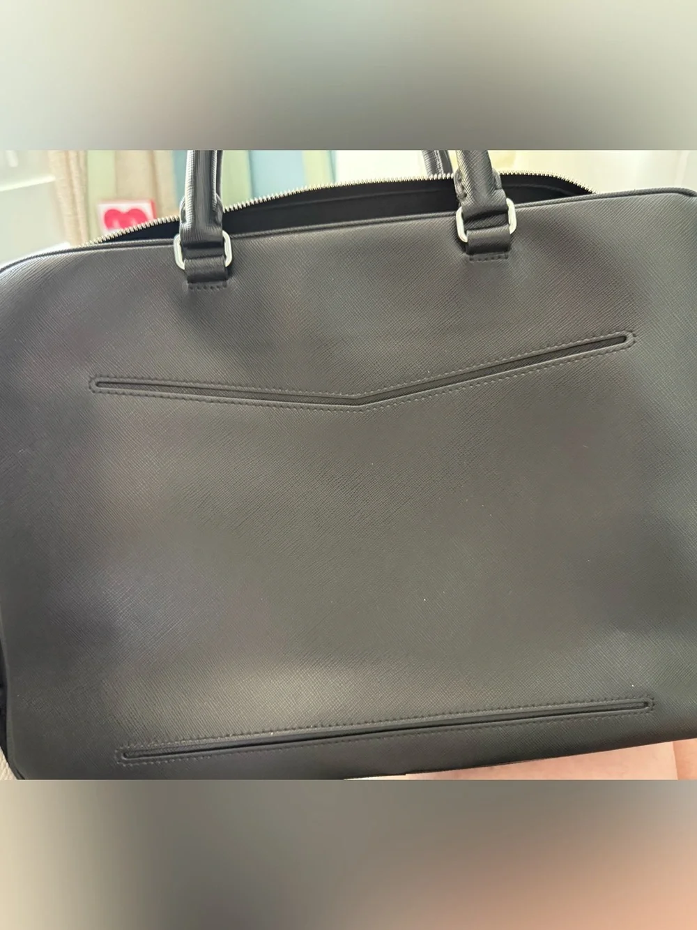 Montblanc Black Leather Briefcase for Men